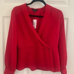 Jcrew 365 crepe faux wrap top